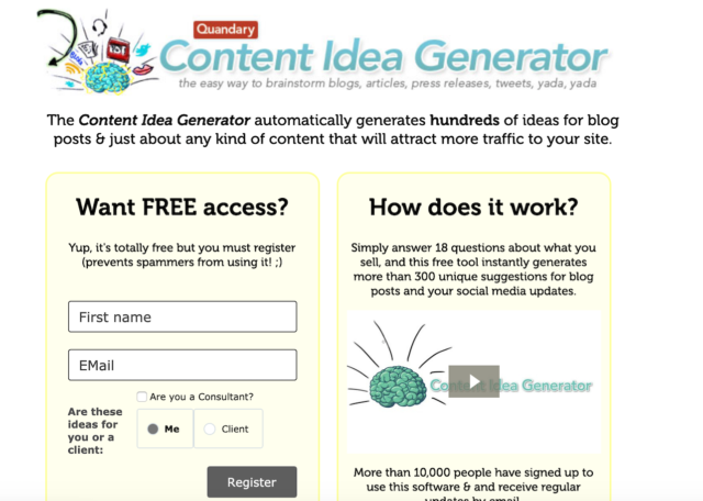 Content Idea Generator - Get Some Fresh Ideas