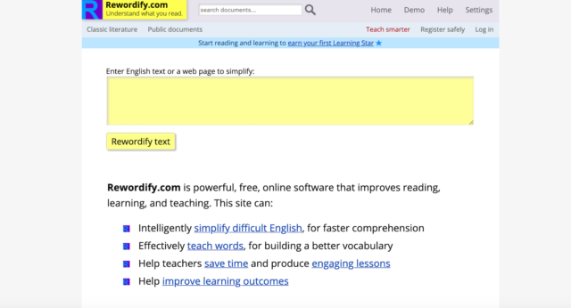 Rewordify - Improve Your Writing Skills