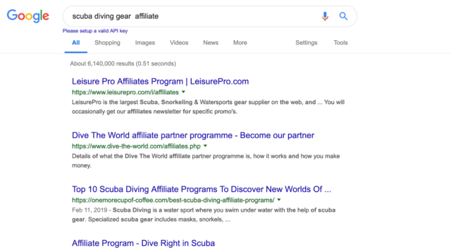 Sample Of Affiliate Programs For Scuba Diving Gear