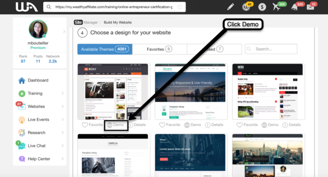 Step 4 Choose a Design Theme For Your Website