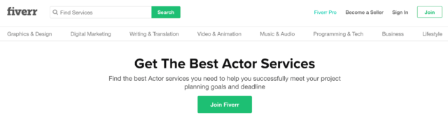 Fiverr Get the best actor services