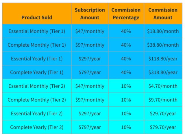 Online Sales Pro 2 Tier Commission Plan