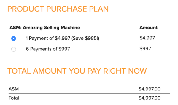 ASM Product Purchase Plan
